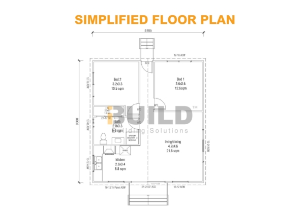 Kit Homes Sale Simplified Floor Plan IBuild Building Solutions