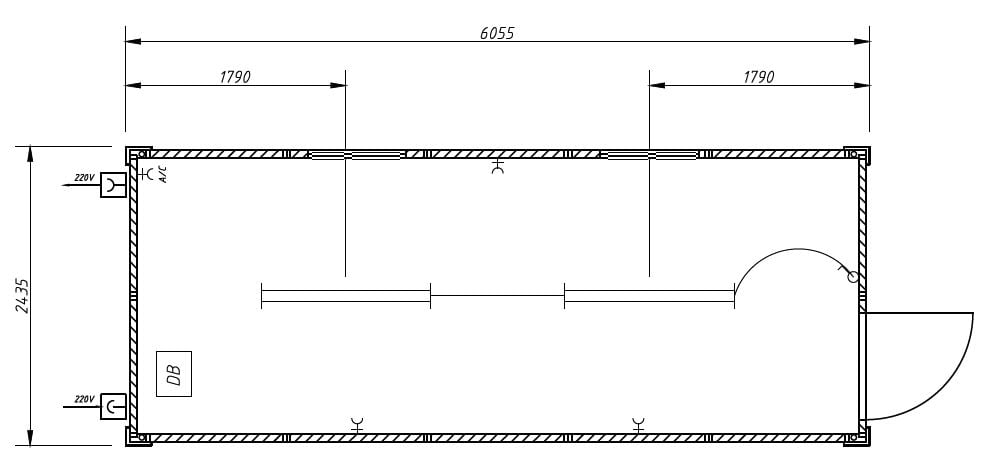 15 sqm studio (1 TransPack module)