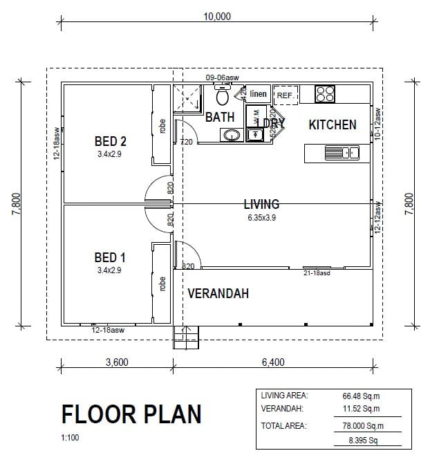 kit homes Roma floor plan