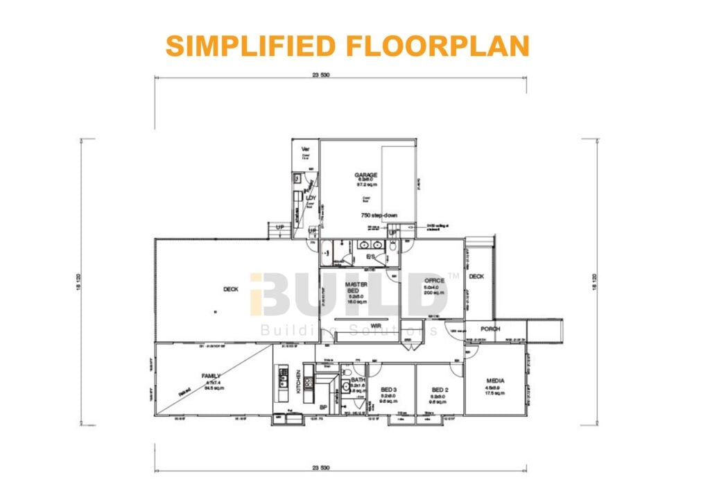 Kit Homes Dubbo Simplfied Floorplan V2