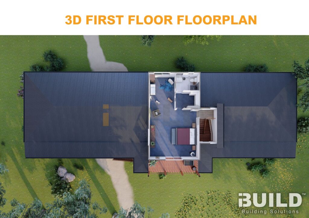Kit Homes Gold Coast 3D First Floor Floorplan V2