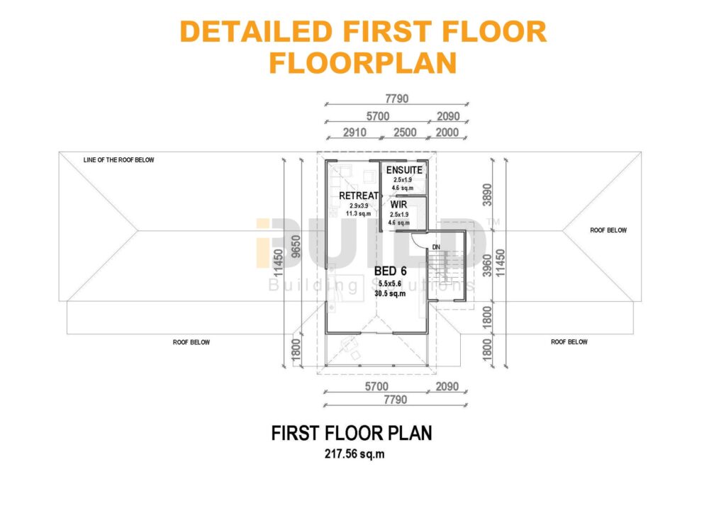 Kit Homes Gold Coast Detailed First Floor Floorplan V2