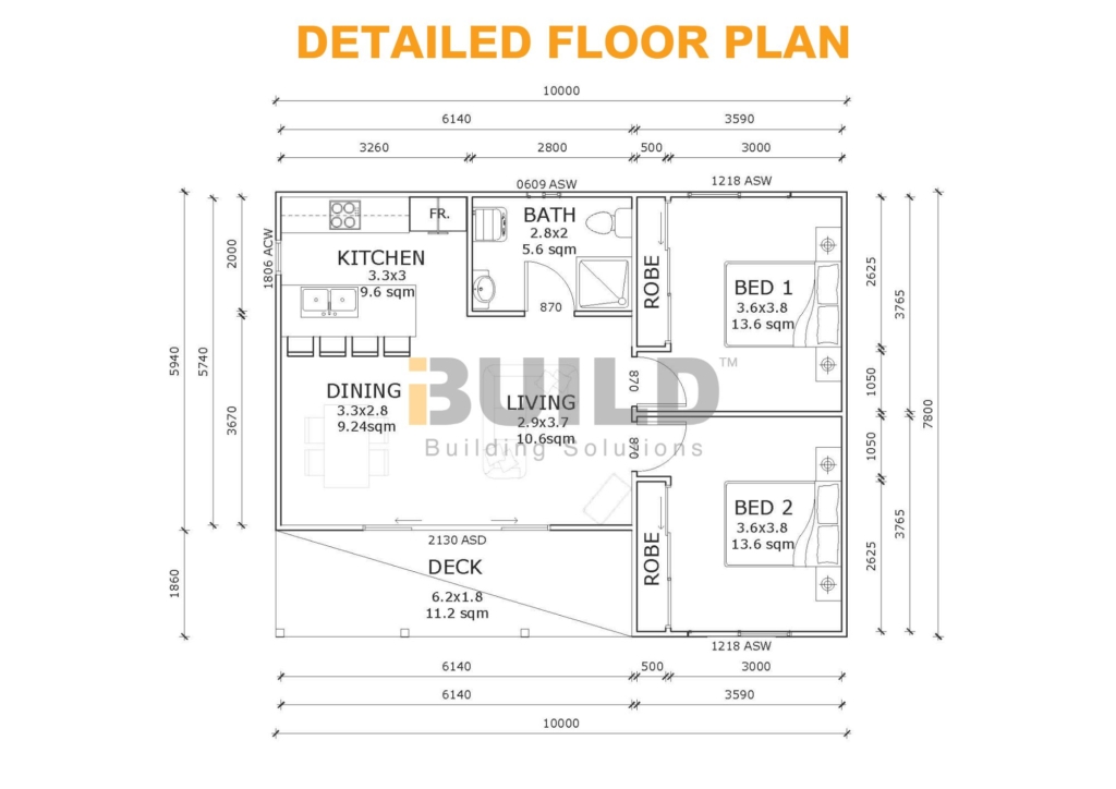 Kit Homes Emerald Detailed Floorplan