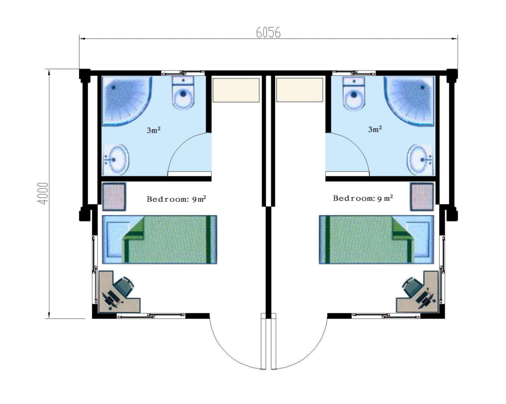 Prefab Cabins | InstantSlide Modular W220S Floor Plan