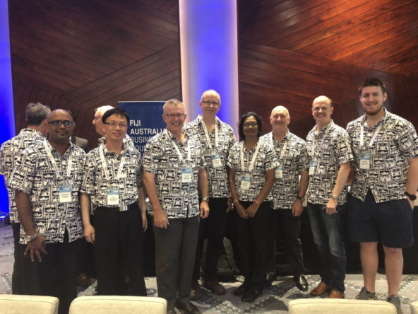 Group photo with Minister Coulton and Austrade Adrian Week