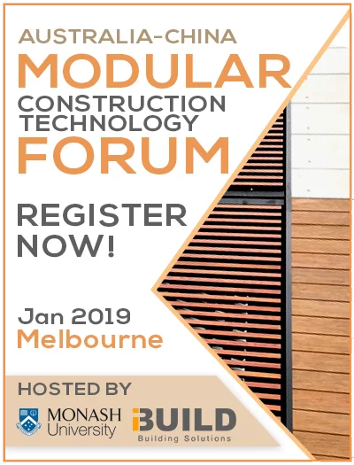 AUSTRALIA CHINA MODULAR CONSTRUCTION TECHNOLOGY FORUM 2019