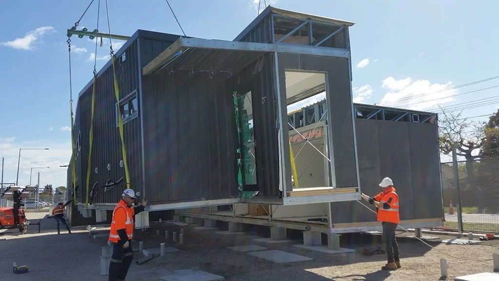 Prefabricated buildings for Seaford Signals Depot onsite installation