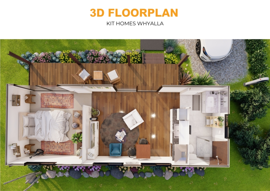 iBuild Kit Homes Whyalla LS 3D FLOORPLAN Watermarked