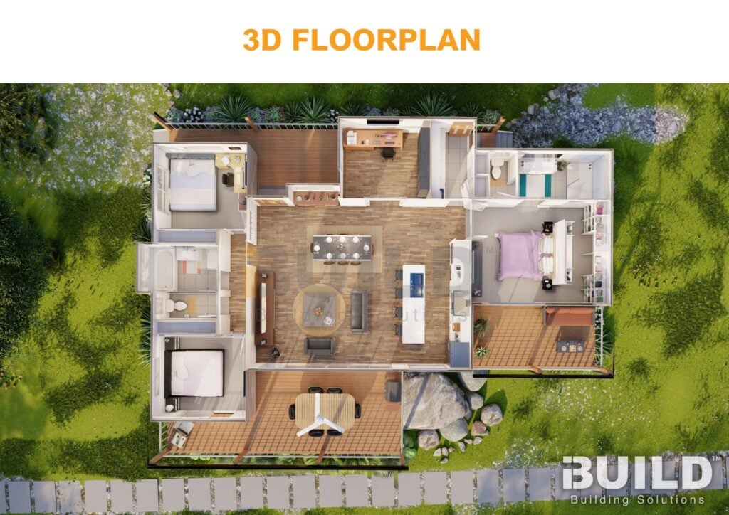 Kit Homes Townsville 3D Floor Plan V2