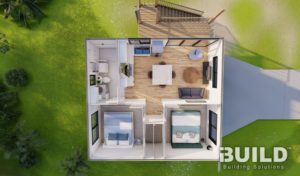 iBuild Kit Homes Hillview 44 3D Floor plan
