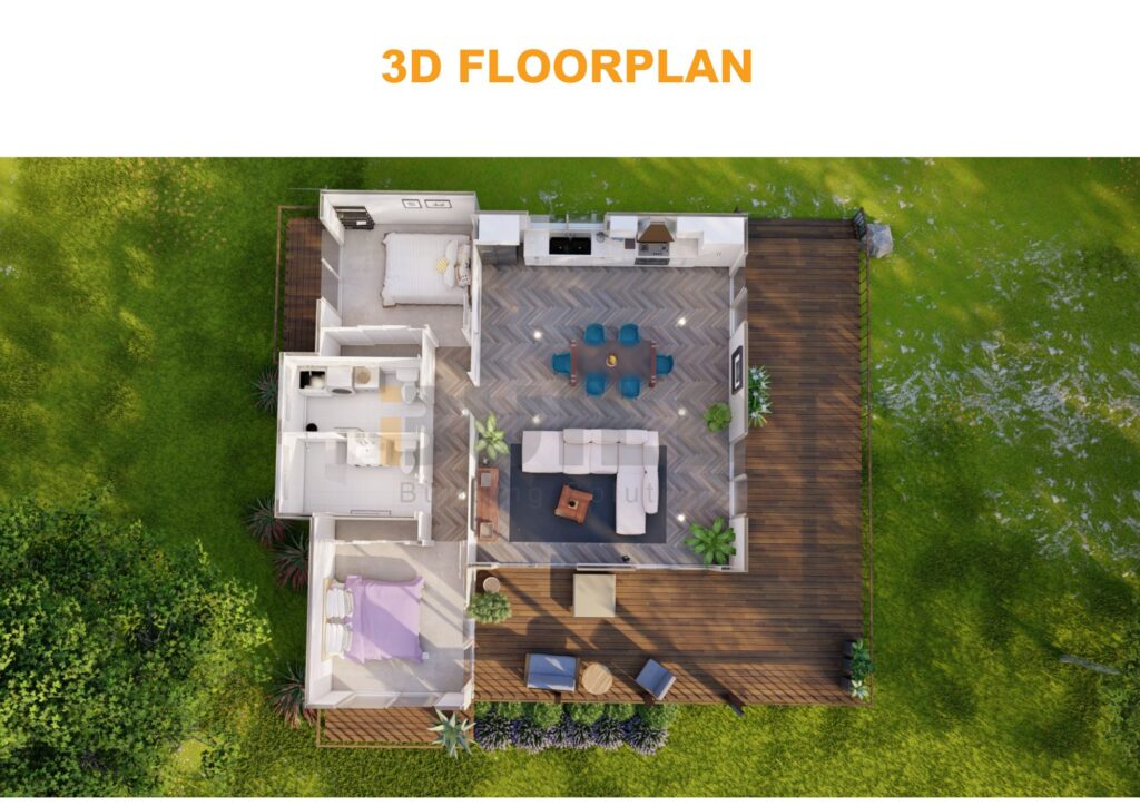 iBuild Kit Homes Tamworth 44 3D Floorplan V2