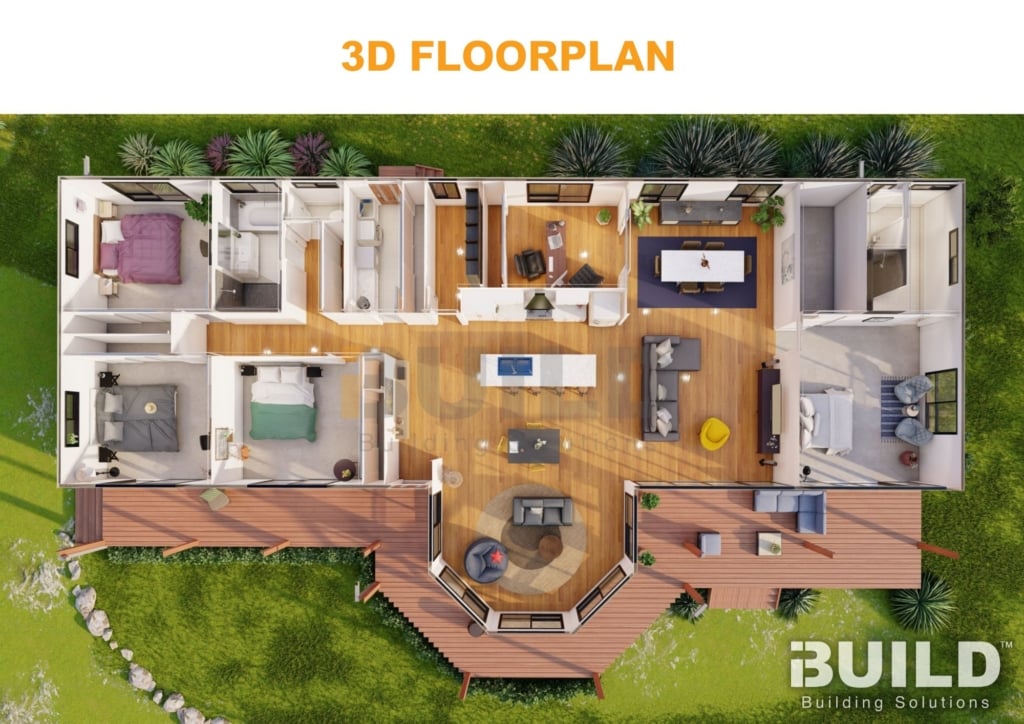 Kit Homes Geelong 3D Floor Plan