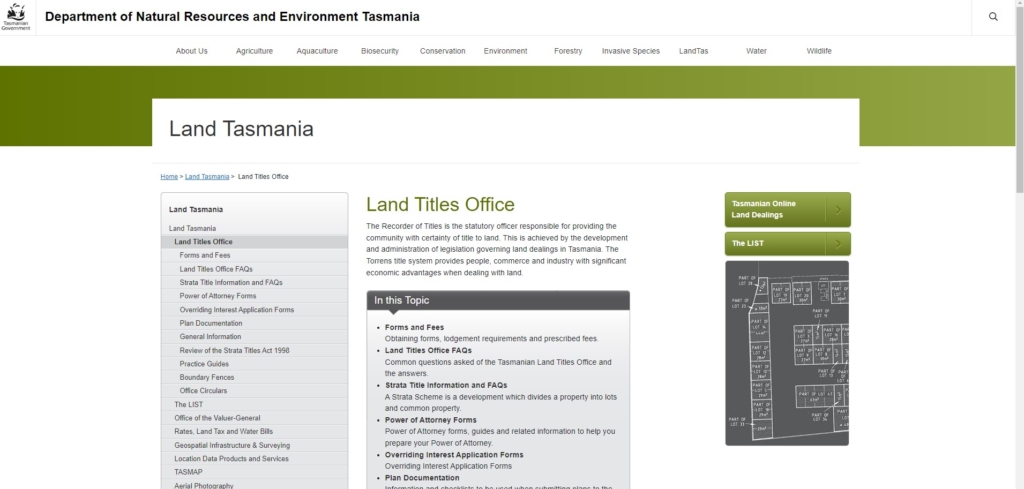 What is a Land Title Tasmania