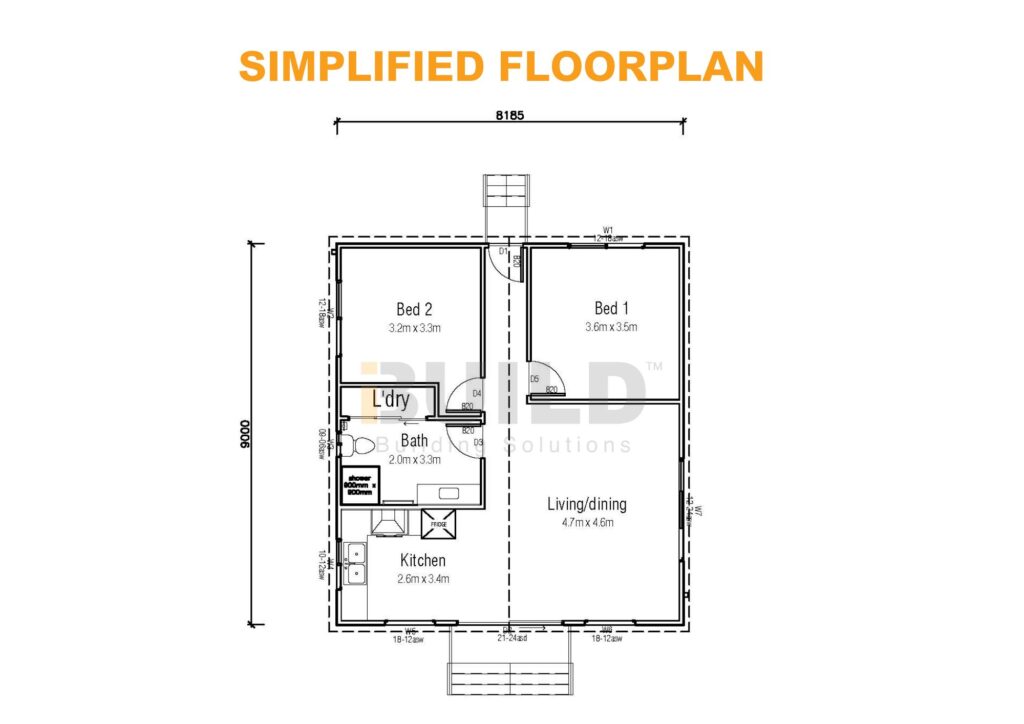 Kit Homes Sale Simplfied Floorplan V2