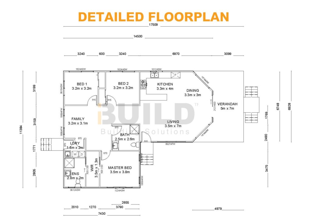 Kit Homes Bairnsdale Detailed Floorplan