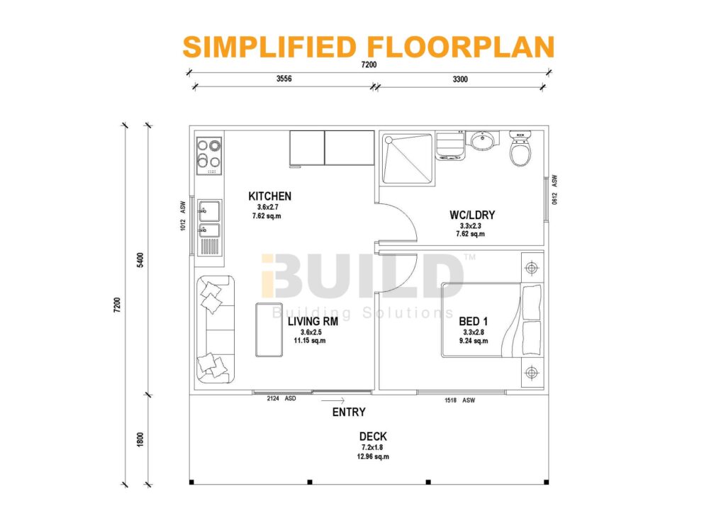 Kit Homes Oxford Simplified Floor Plan