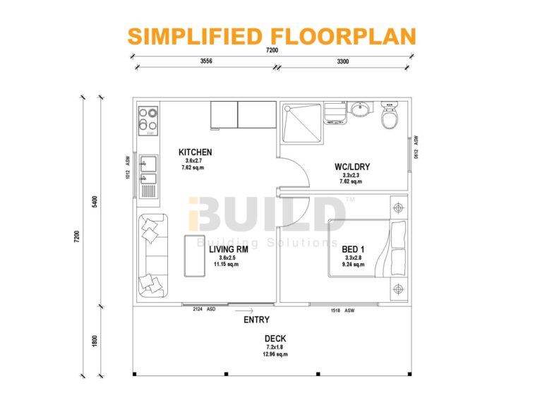 Kit Homes Oxford Simplified Floor Plan