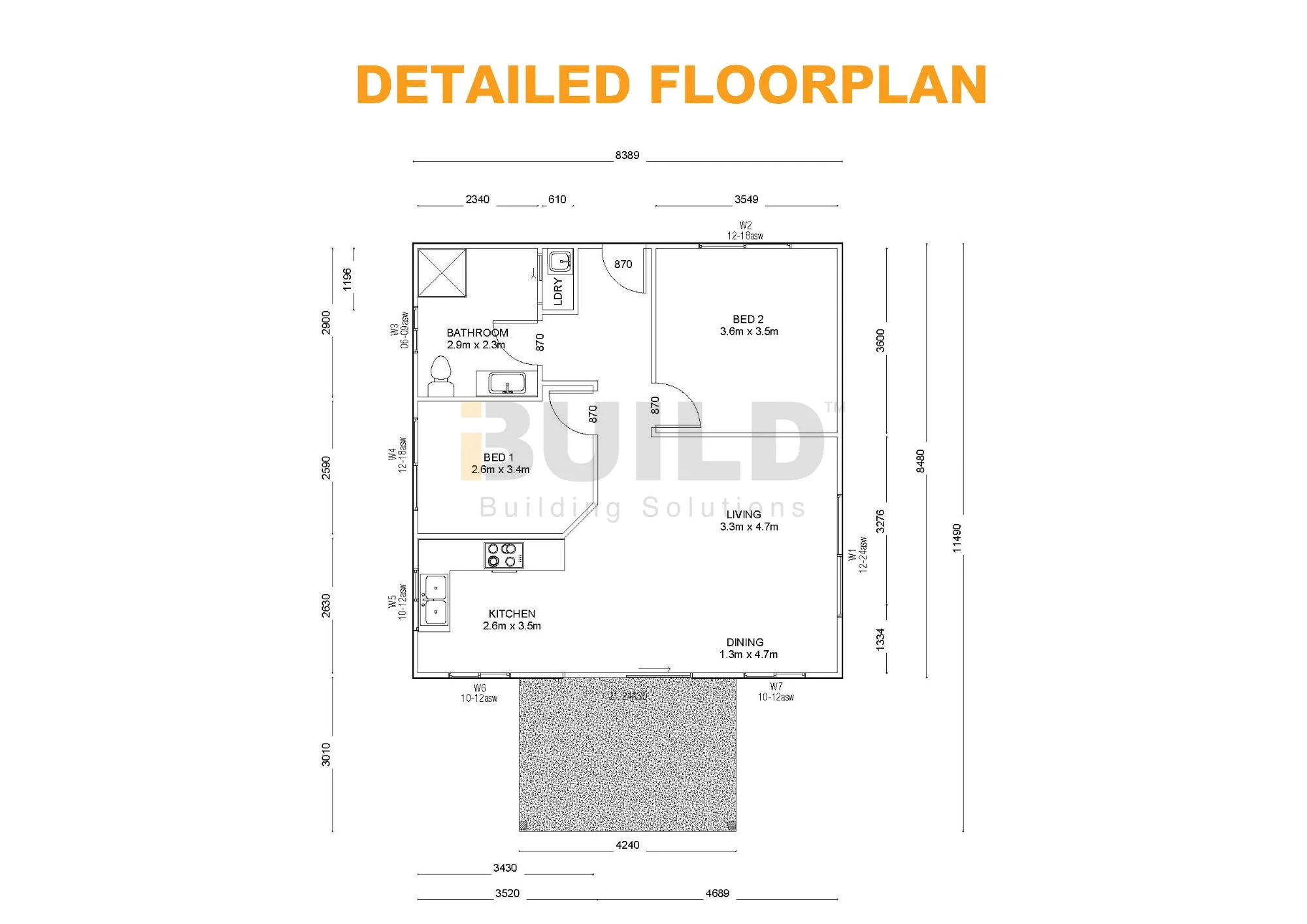 Kit Homes Bayview DETAILED FLOORPLAN