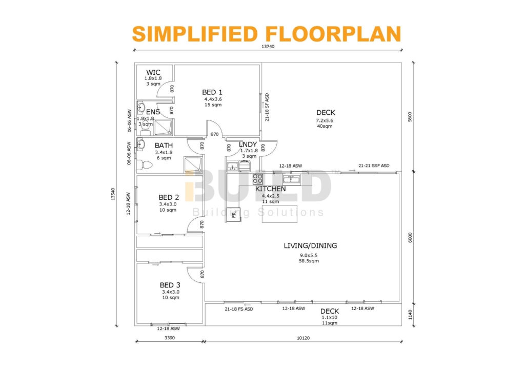 Kit Homes Warrnambool simplified floor plan