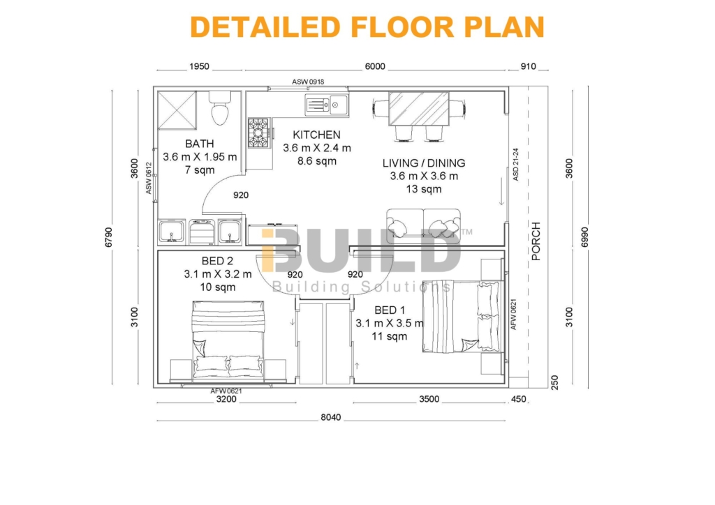 KIT HOMES HILLVIEW 44 MV DETAILED FLOORPLAN