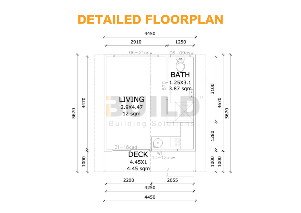 Kit Homes OAKDALE 44 DETAILED FLOORPLAN Watermarked