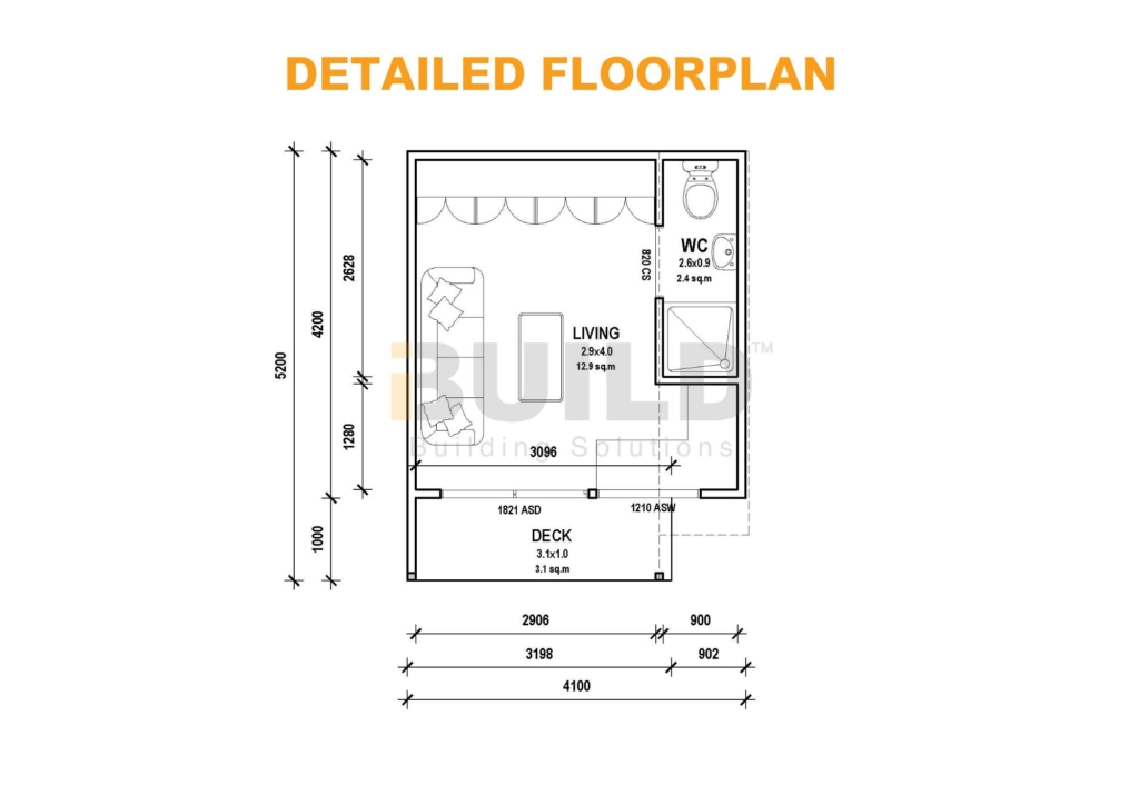 KIT HOMES OAKDALE detailed floorplan watermarked