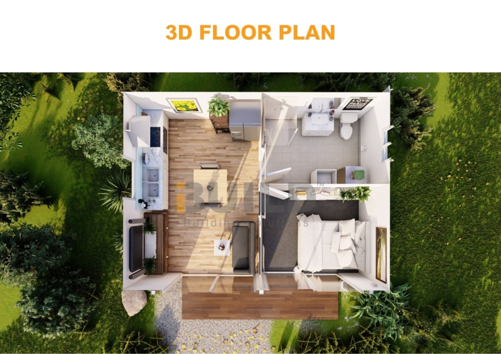 Kit Homes Richmond 3D FLOOR PLAN Watermarked