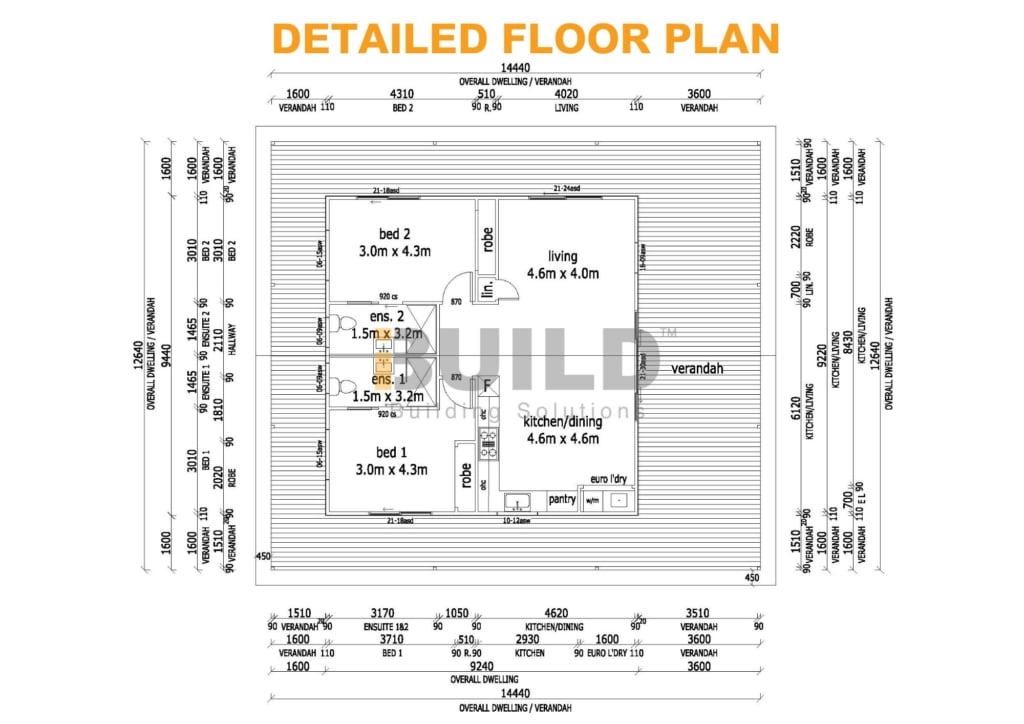 Kit Homes Westwood Detailed Floor Plan