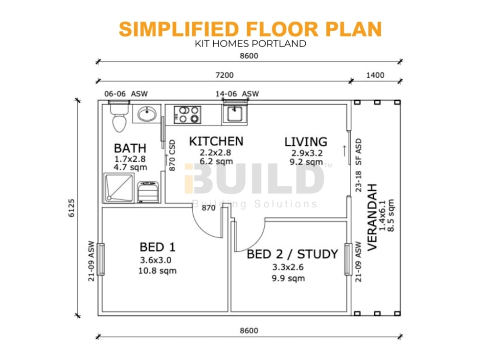 Kit Homes Portland MV SIMPLIFIED Floor Plans
