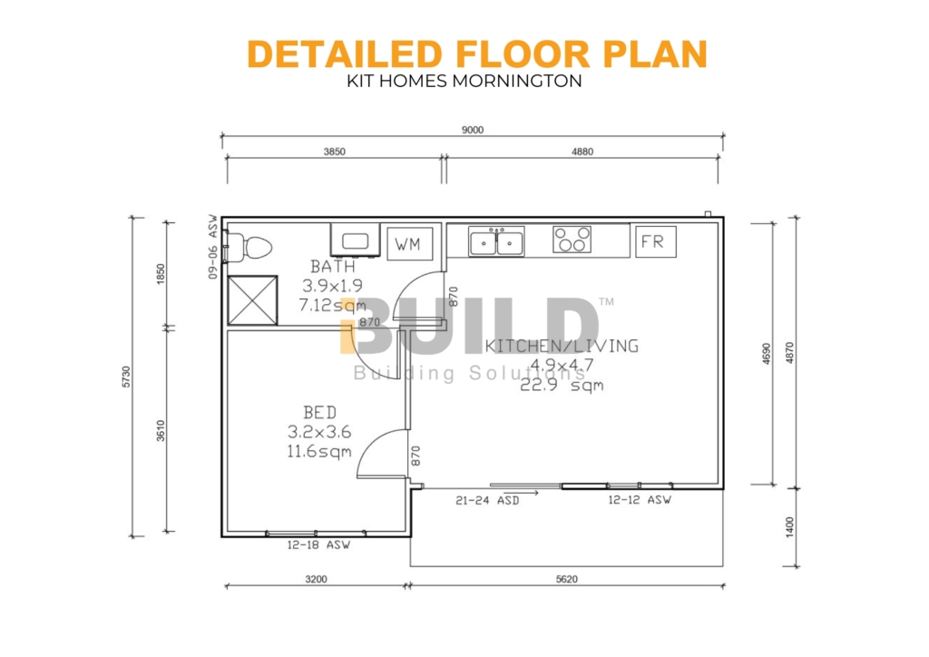 Kit Homes Mornington DETAILED FLOOR PLAN