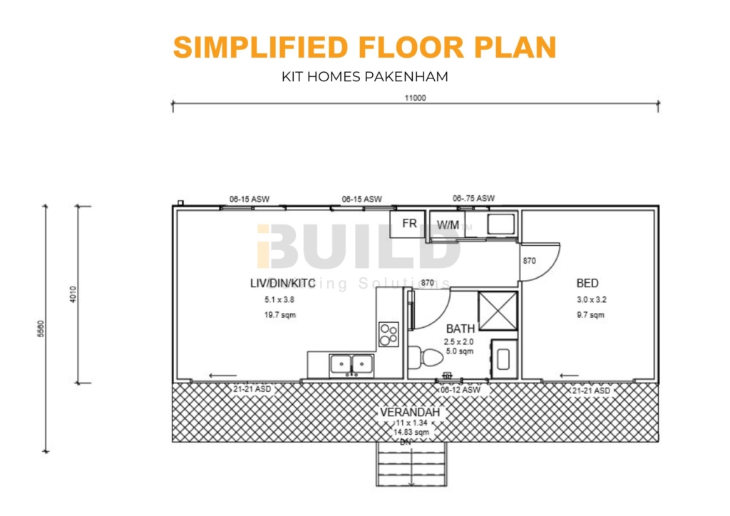 Kit Homes Pakenham SIMPLIFIED FLOOR PLAN