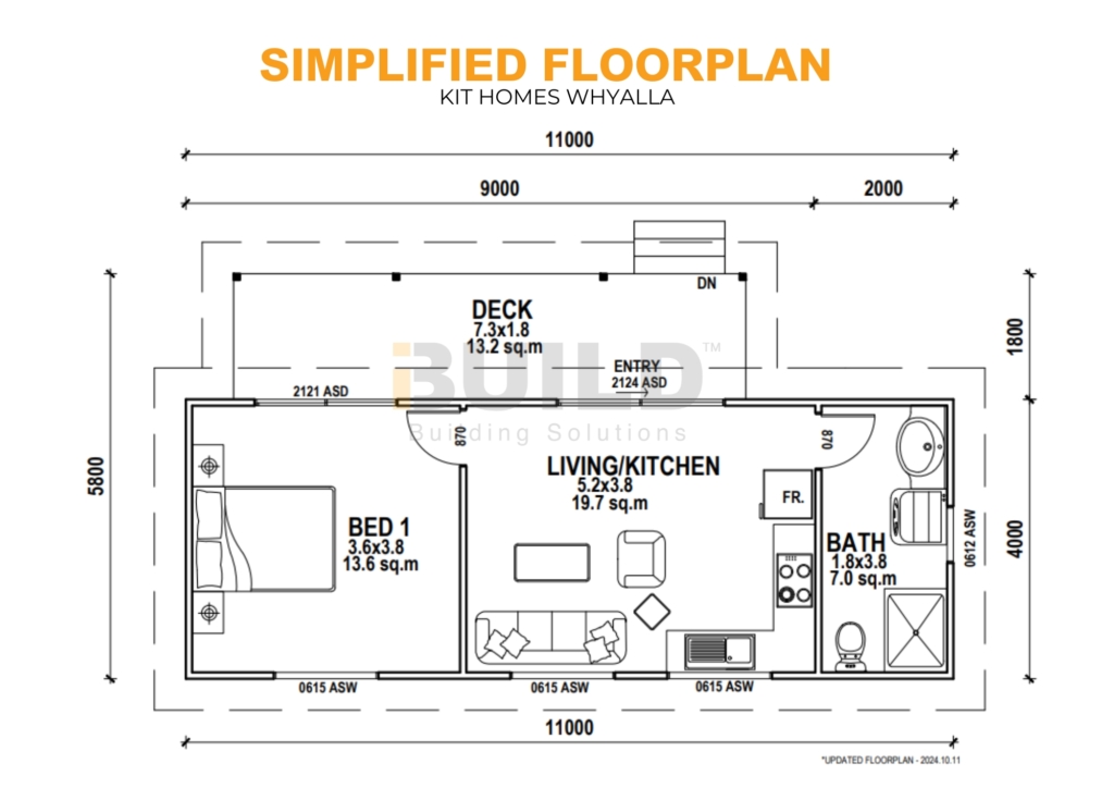 Kit Homes Whyalla LS SIMPLIFIED FLOORPLAN
