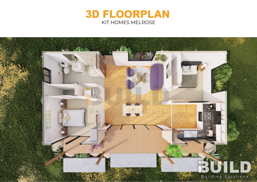 iBuild Kit Homes Melrose LS 3D FLOORPLAN