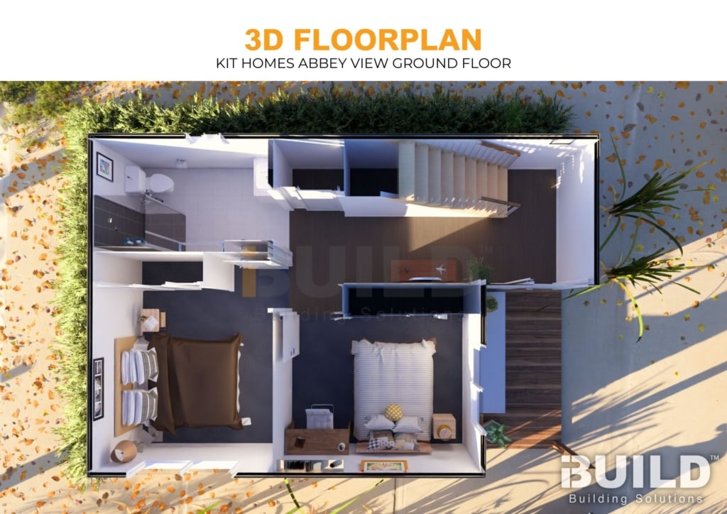 iBuild Kit Homes ABBEY VIEW 3D FLOORPLAN GF