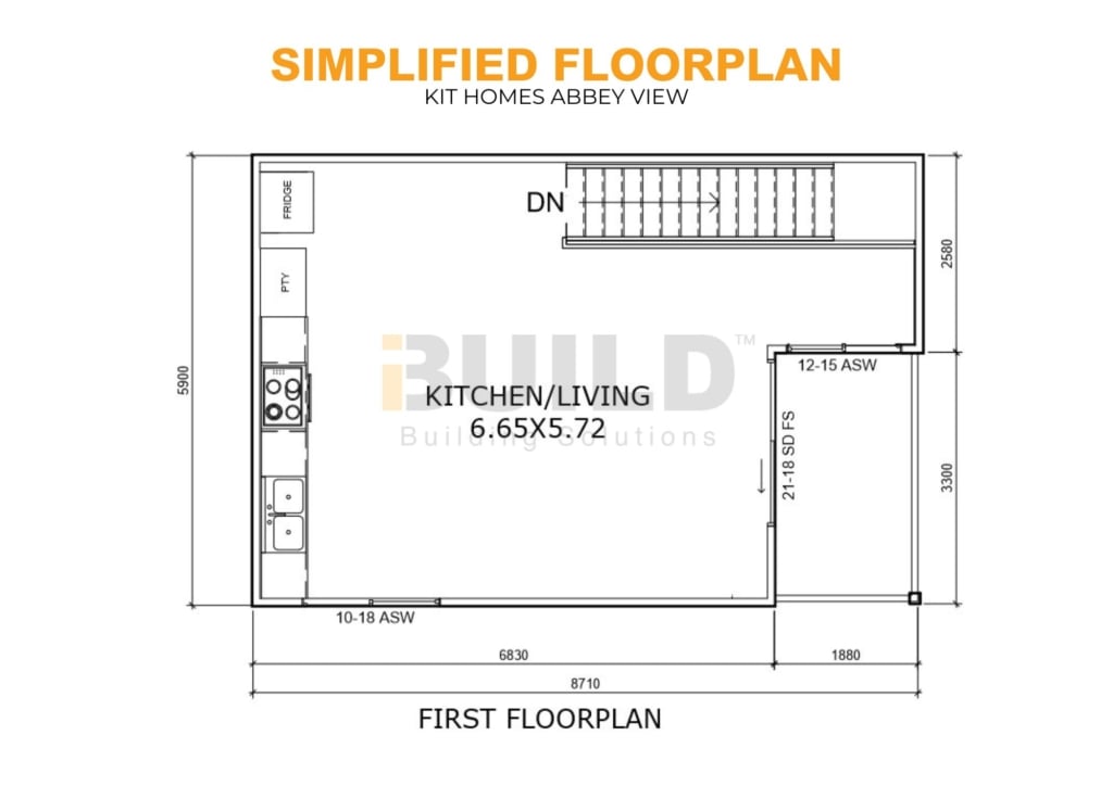 iBuild Kit Homes ABBEY VIEW SIMPLIFIED FLOORPLAN FF