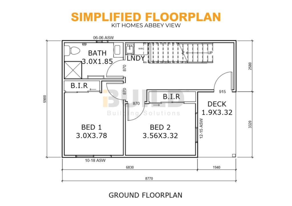 iBuild Kit Homes ABBEY VIEW SIMPLIFIED FLOORPLAN GF