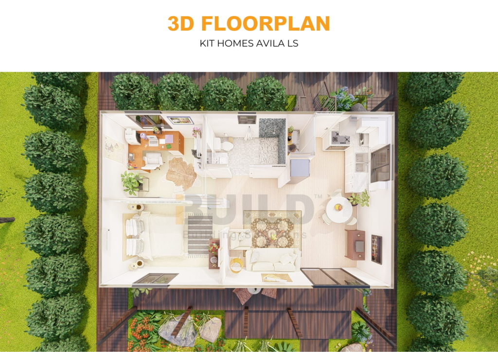 iBuild Kit Homes AVILA LS 3D FLOORPLAN