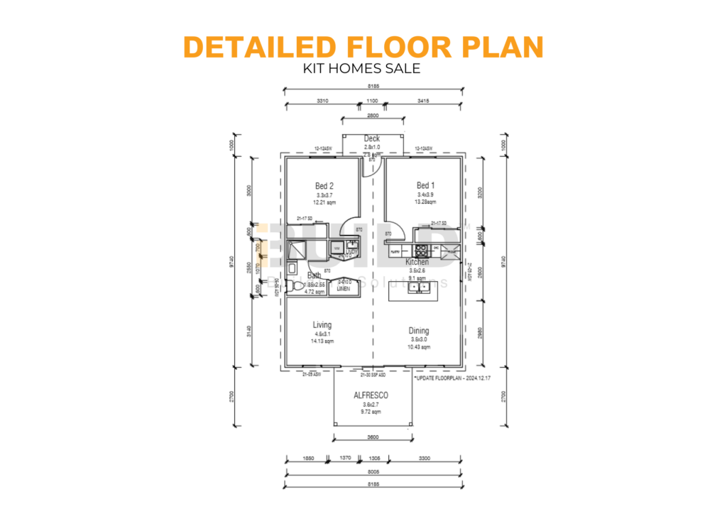 iBuild Kit Homes SALE LS DETAILED FLOOR PLAN