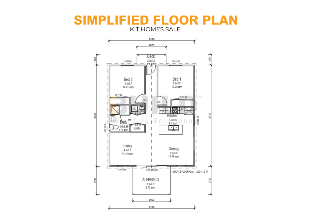 iBuild Kit Homes SALE LS SIMPLIFIED FLOOR PLAN
