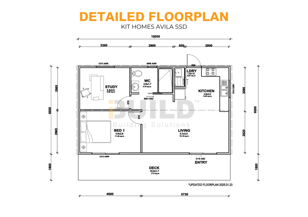 iBuild Kit Homes AVILA SSD DETAILED FLOORPLAN