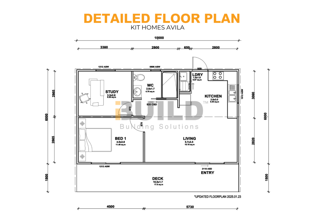 iBuild Kit Homes Avila DETAILED GF FLOORPLAN