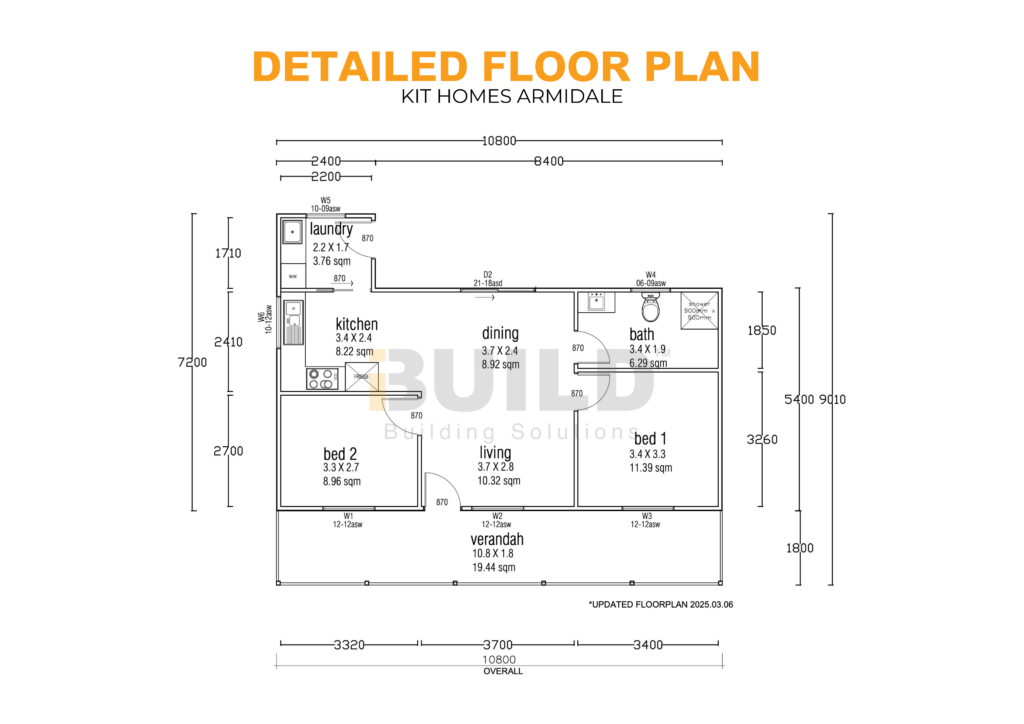 Kit Homes Armidale DETAILED FLOORPLAN