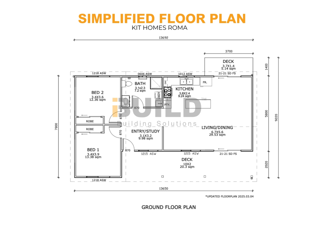 iBuild Kit Homes ROMA SIMPLIFIED FLOOR PLAN (1)