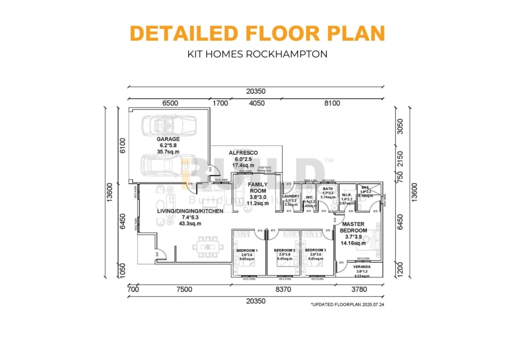 Kit Homes Rockhampton LS DETAILED FLOOR PLAN