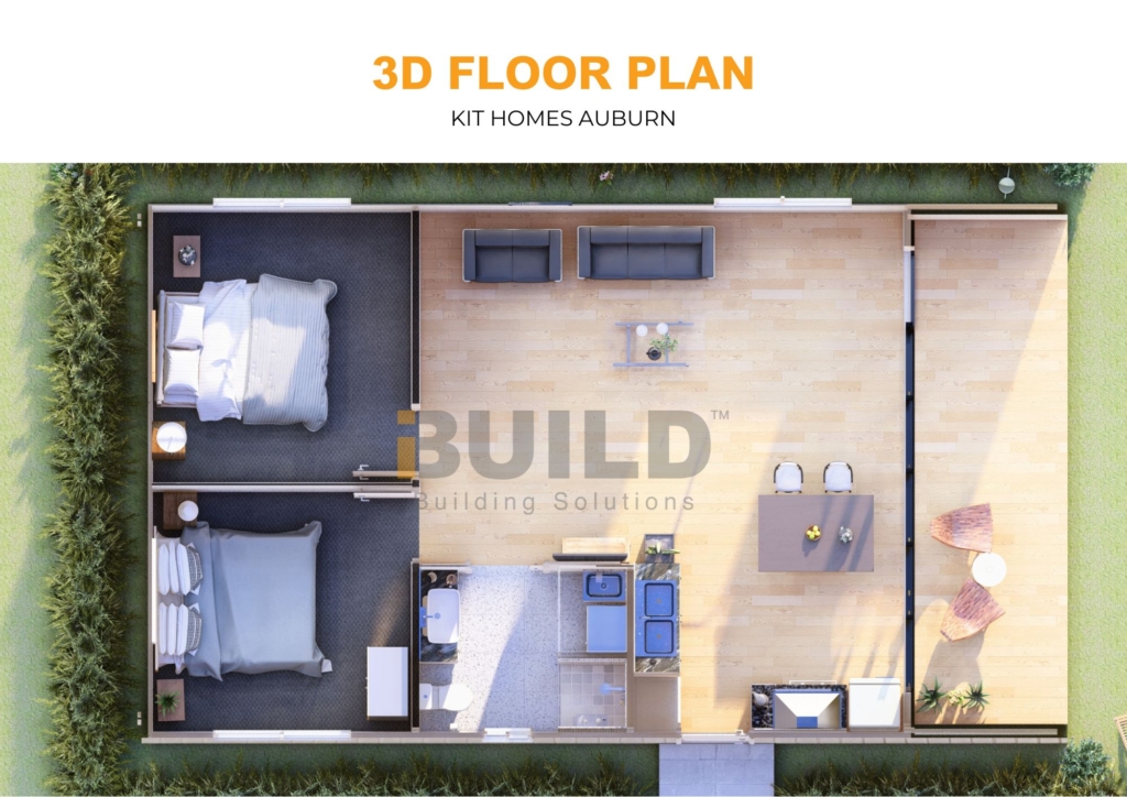 iBuild Kit Homes Auburn 3D FLOOR PLAN