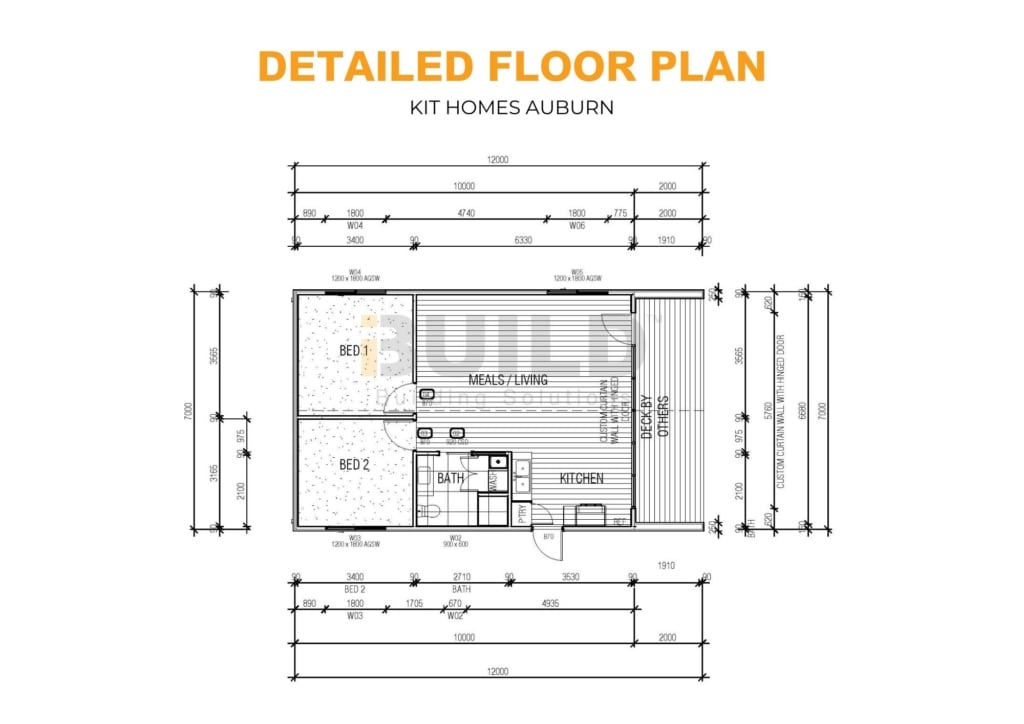 iBuild Kit Homes Auburn DETAILED FLOOR PLAN