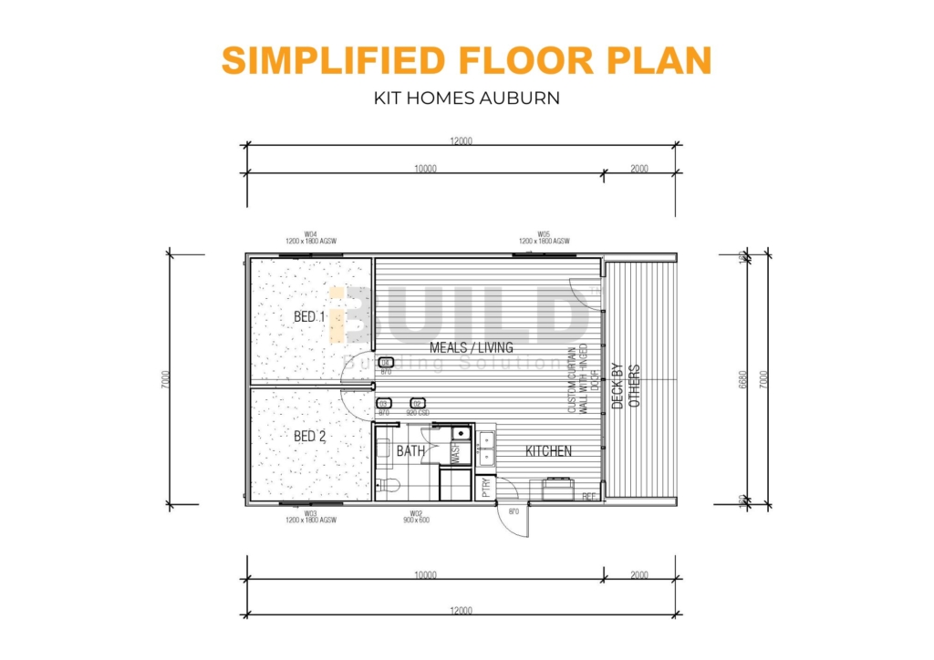 iBuild Kit Homes Auburn SIMPLIFIED FLOOR PLAN