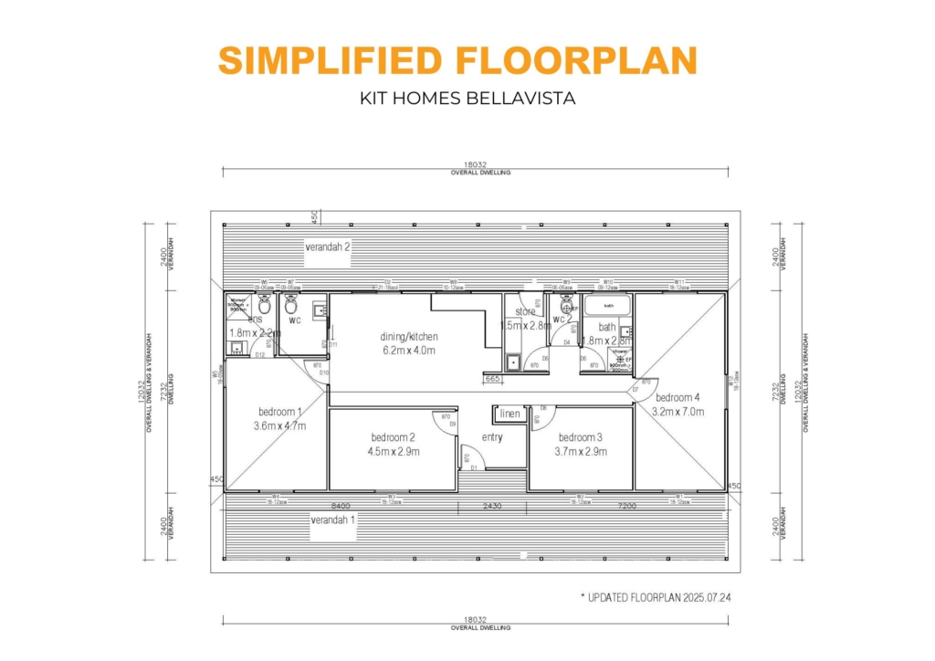 iBuild Kit Homes Bellavista Simplified Floorplans V2