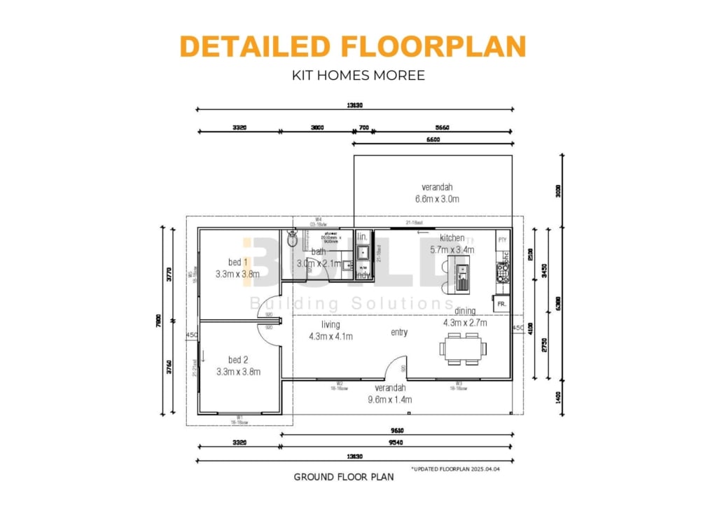 Kit Homes Moree Detailed Floorplan V2