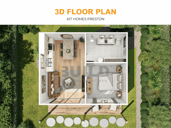 iBuild Kit Homes Preston 3D FLOOR PLAN